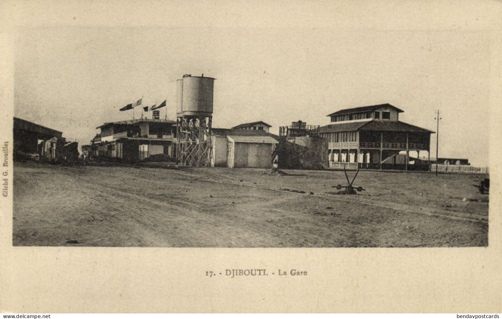 Djibouti, DJIBOUTI, La Gare, Railway Station (1920s) Postcard - Djibouti