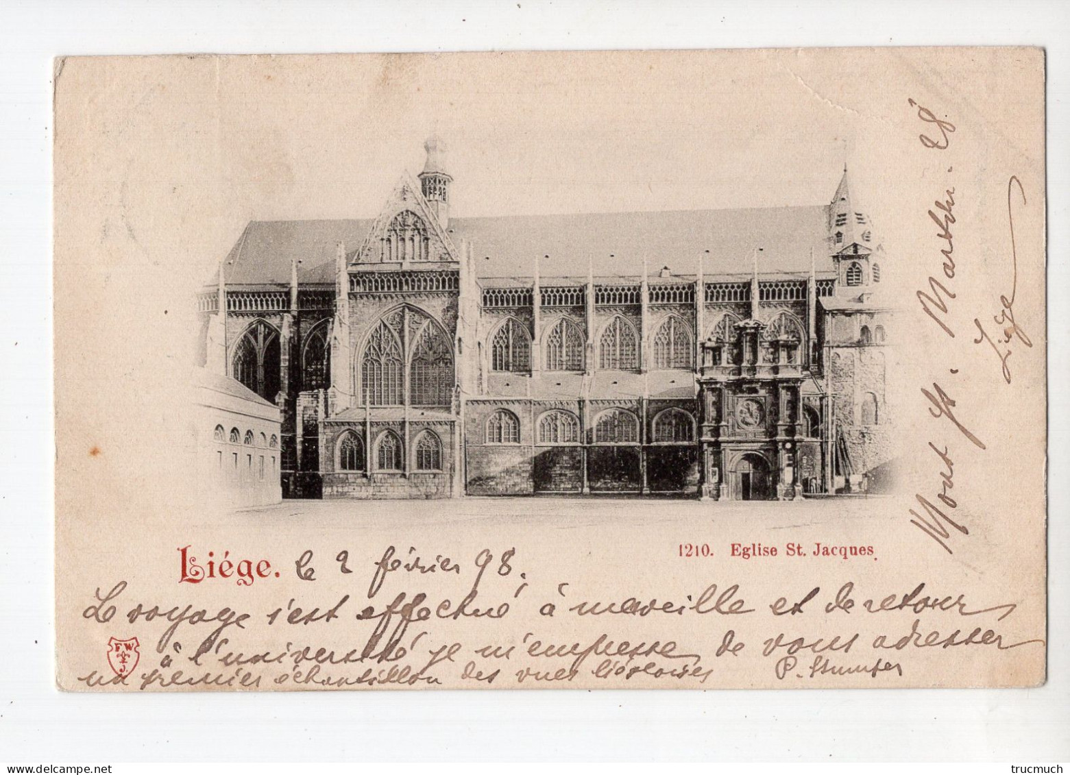 803 - LIEGE - Eglise St Jacques *1898* - Liège