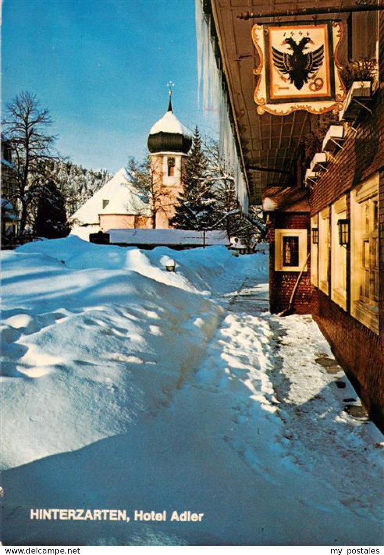 73904866 Hinterzarten Hotel Adler Mit Kirche Maria In Der Zarten Im Winter - Hinterzarten