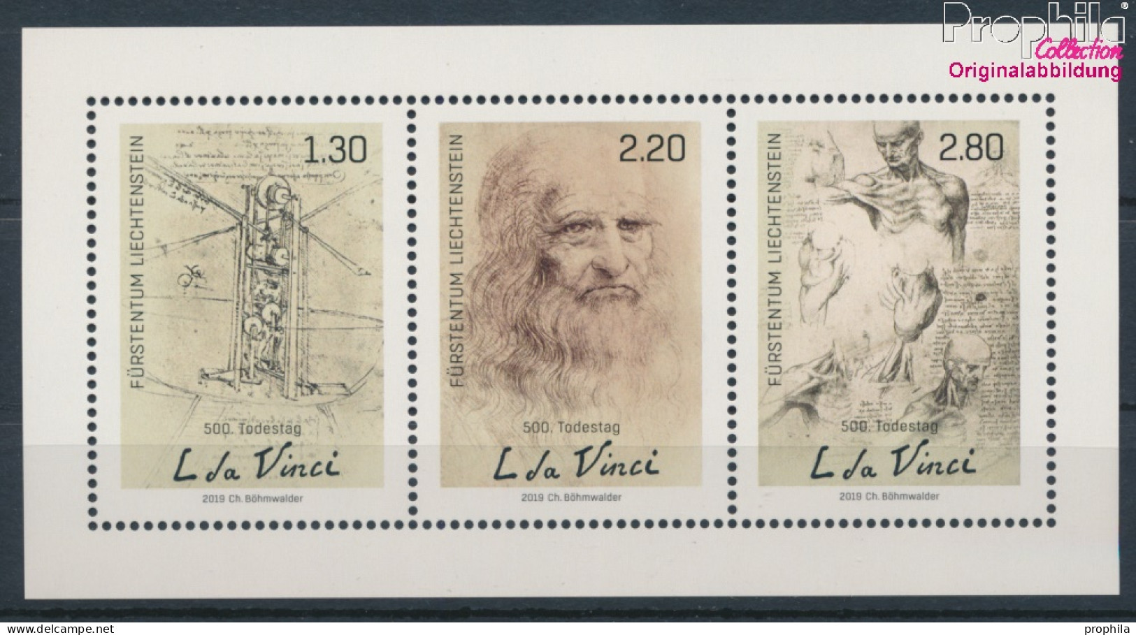 Liechtenstein Block32 (kompl.Ausg.) Postfrisch 2019 Leonardo Da Vinci (10391326 - Unused Stamps