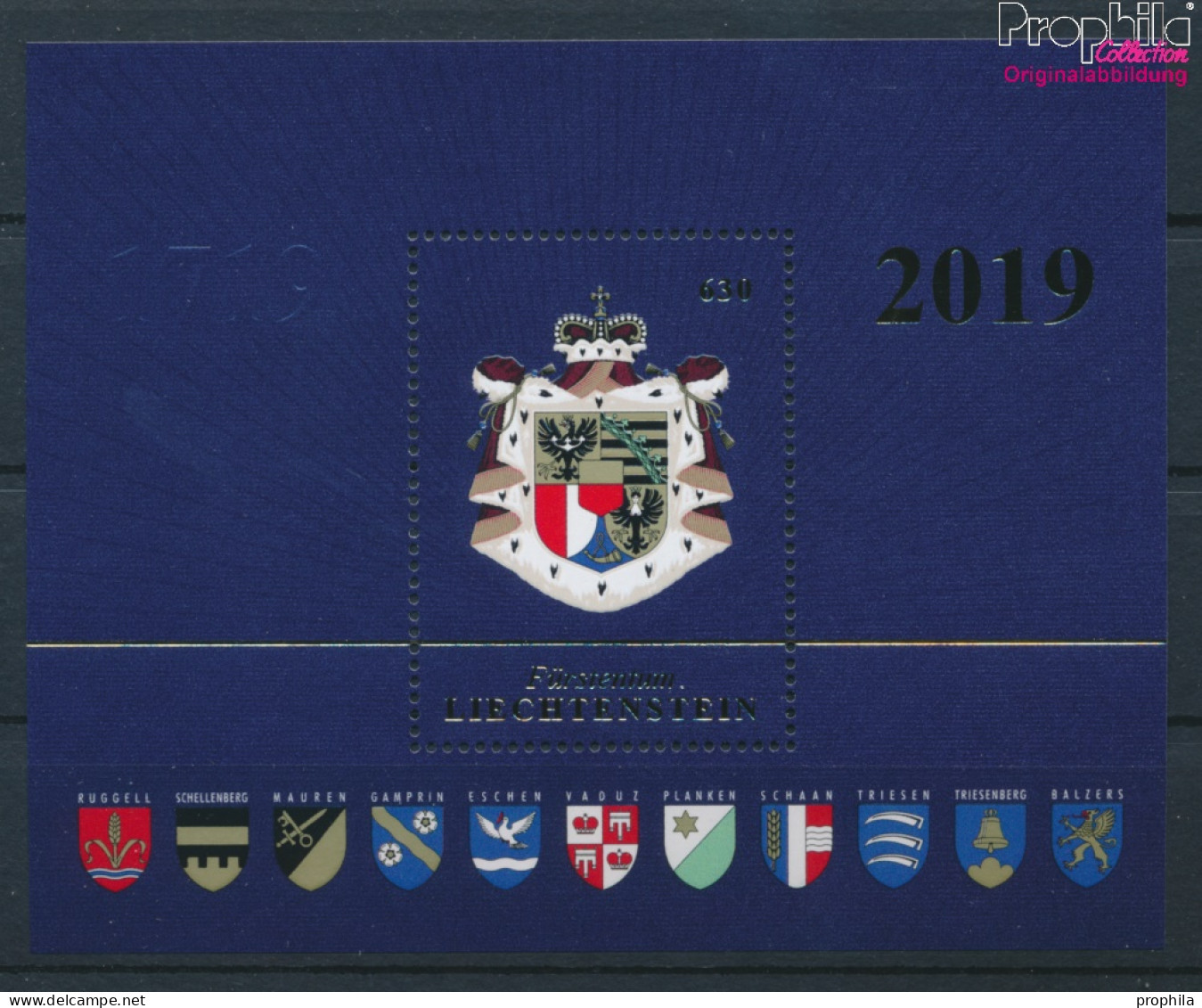 Liechtenstein Block33 (kompl.Ausg.) Postfrisch 2019 Großes Staatswappen (10391322 - Ungebraucht