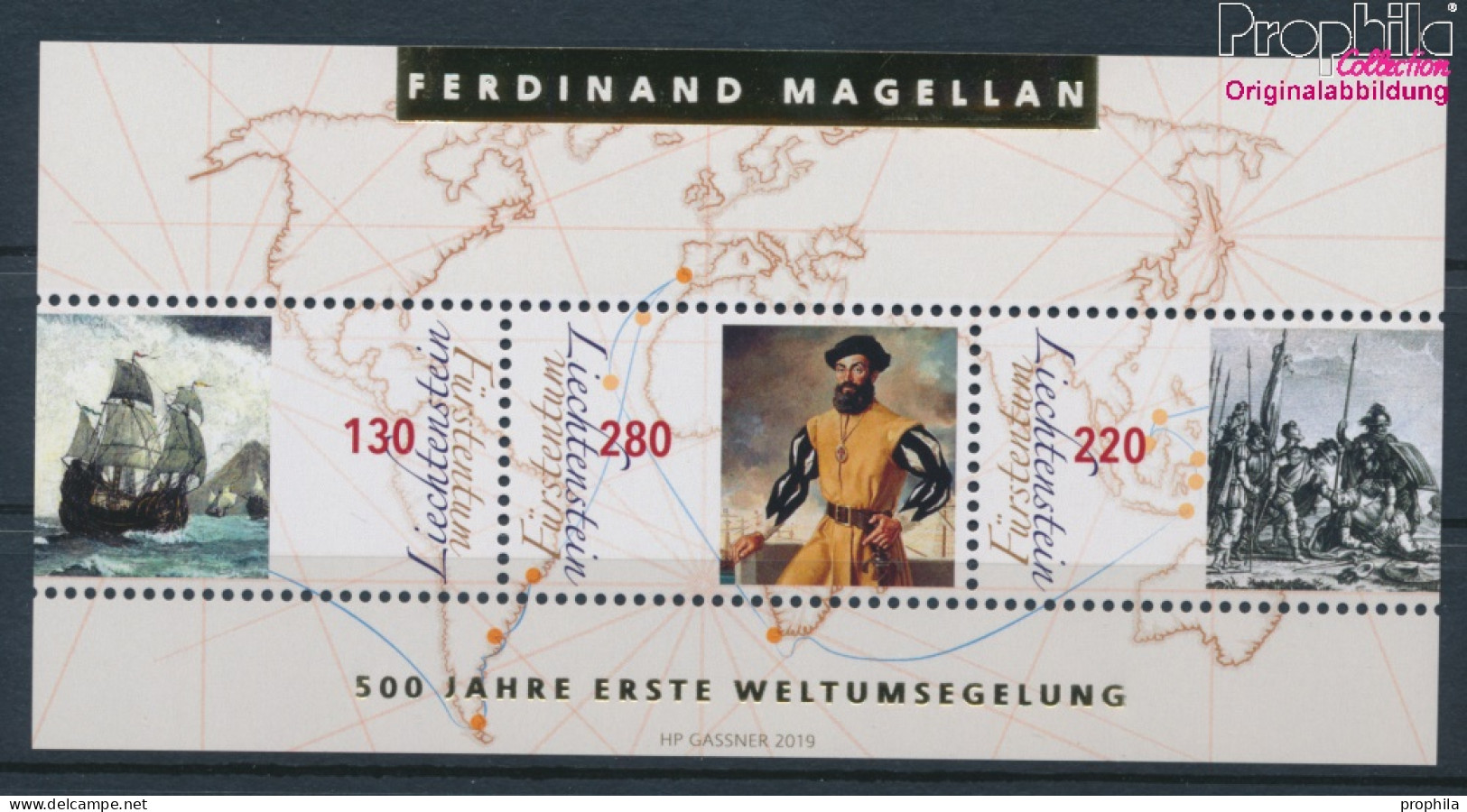 Liechtenstein Block34 (kompl.Ausg.) Postfrisch 2019 Beginn Der 1. Weltumseglung (10391317 - Unused Stamps