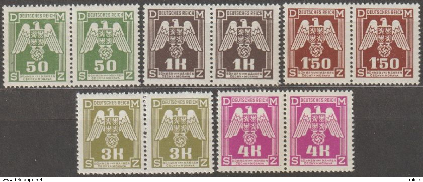 006/ Pof. SL 15,18,20,22-23, Pairs - Unused Stamps