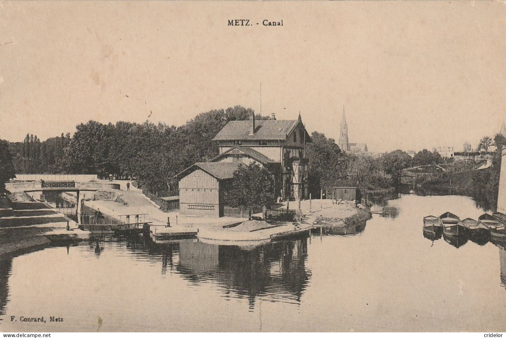 57 - METZ - CANAL DE JOUY-AUX-ARCHES - ECLUSE - MAISON VILLA DE LA NAVIGATION - VOIR ZOOM  - BON ETAT - Metz