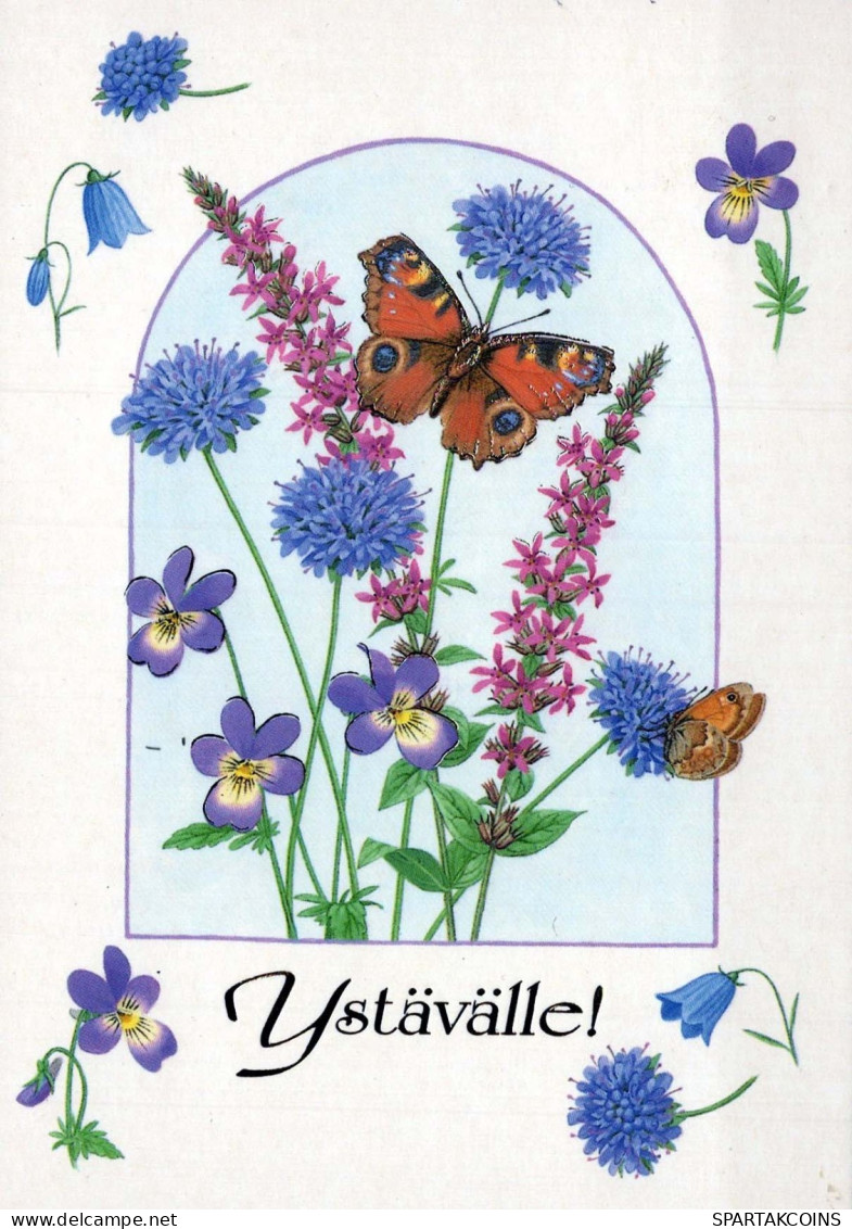 BUTTERFLIES Animals Vintage Postcard CPSM #PBS445.A - Papillons
