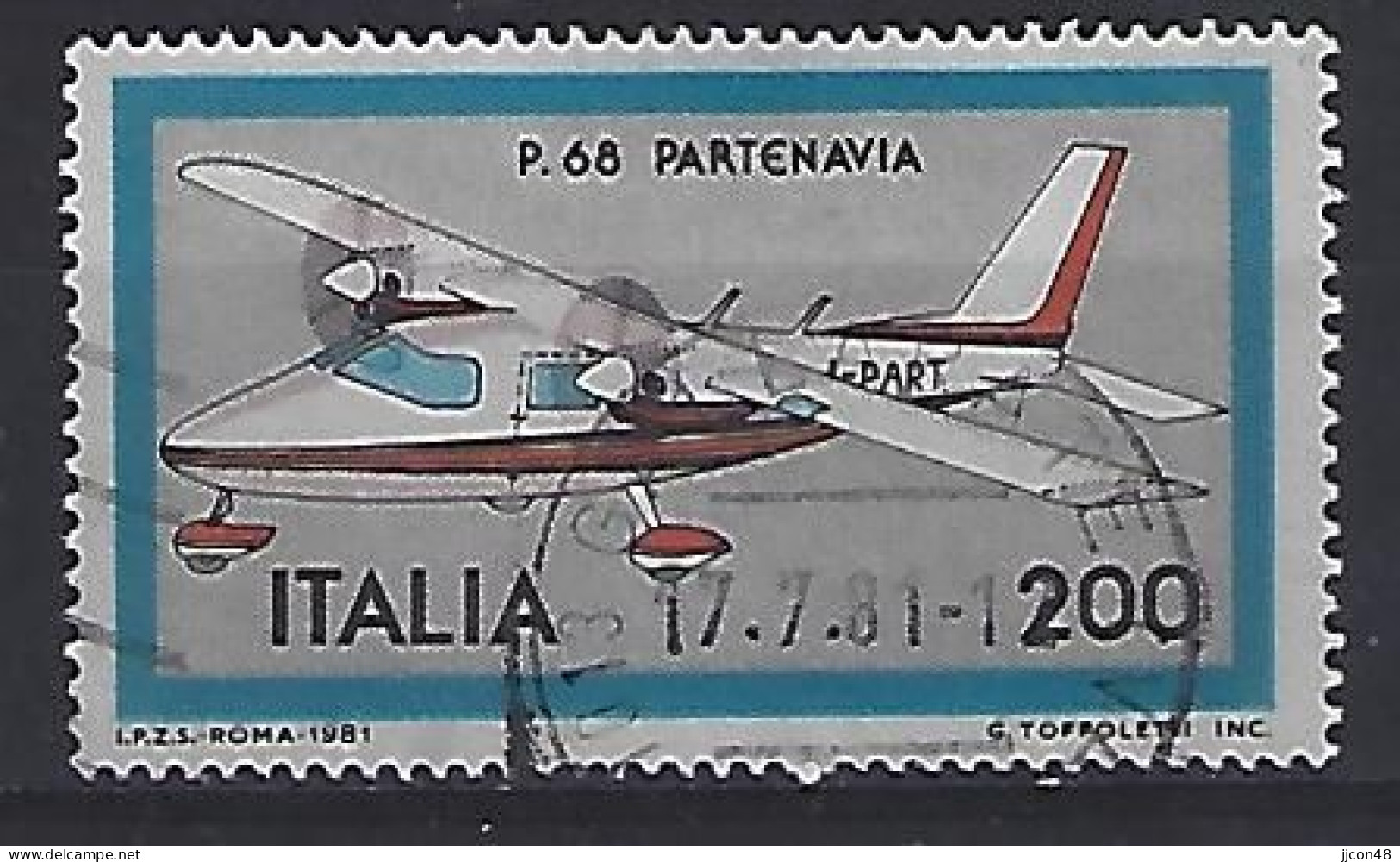 Italy 1981  Flugzeugbau  (o) Mi.1753 - 1981-90: Used