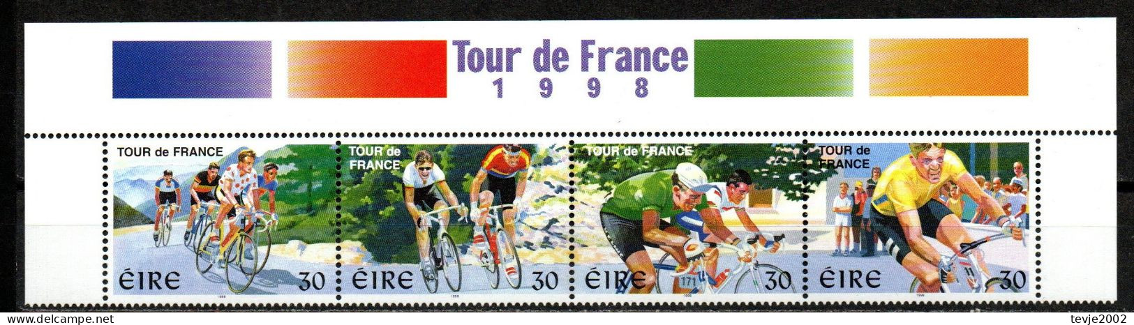 Irland Eire 1998 - Mi.Nr. 1076 - 1079 - Postfrisch MNH - Sport Radsport Tour De France - Wielrennen