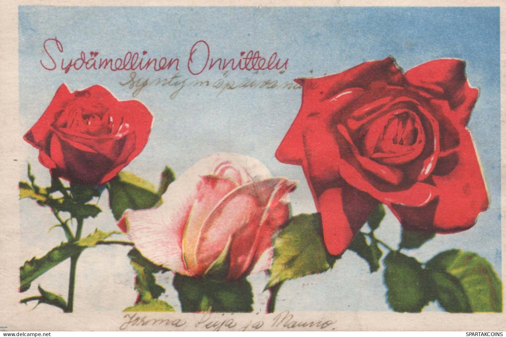 FLORES Vintage Tarjeta Postal CPA #PKE627.A - Blumen