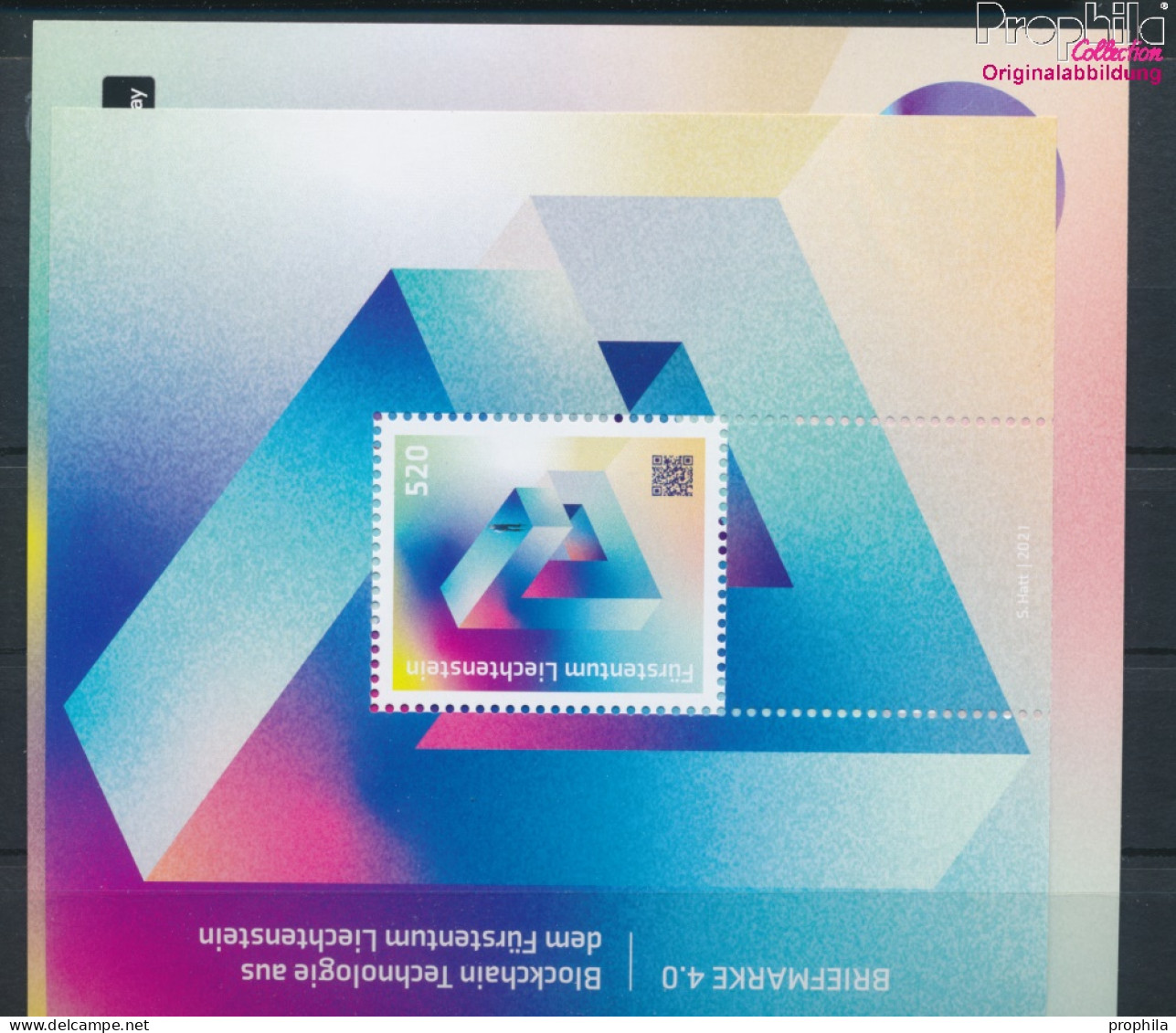 Liechtenstein Block42I (kompl.Ausg.) Postfrisch 2021 Blockchain Technologie (10391290 - Unused Stamps