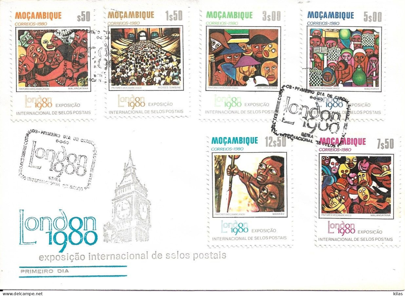 MOZAMBIQUE 1980 INTERNATIONAL PHILATELIC EXHIBITION - LONDON 80 FDC - Mozambique