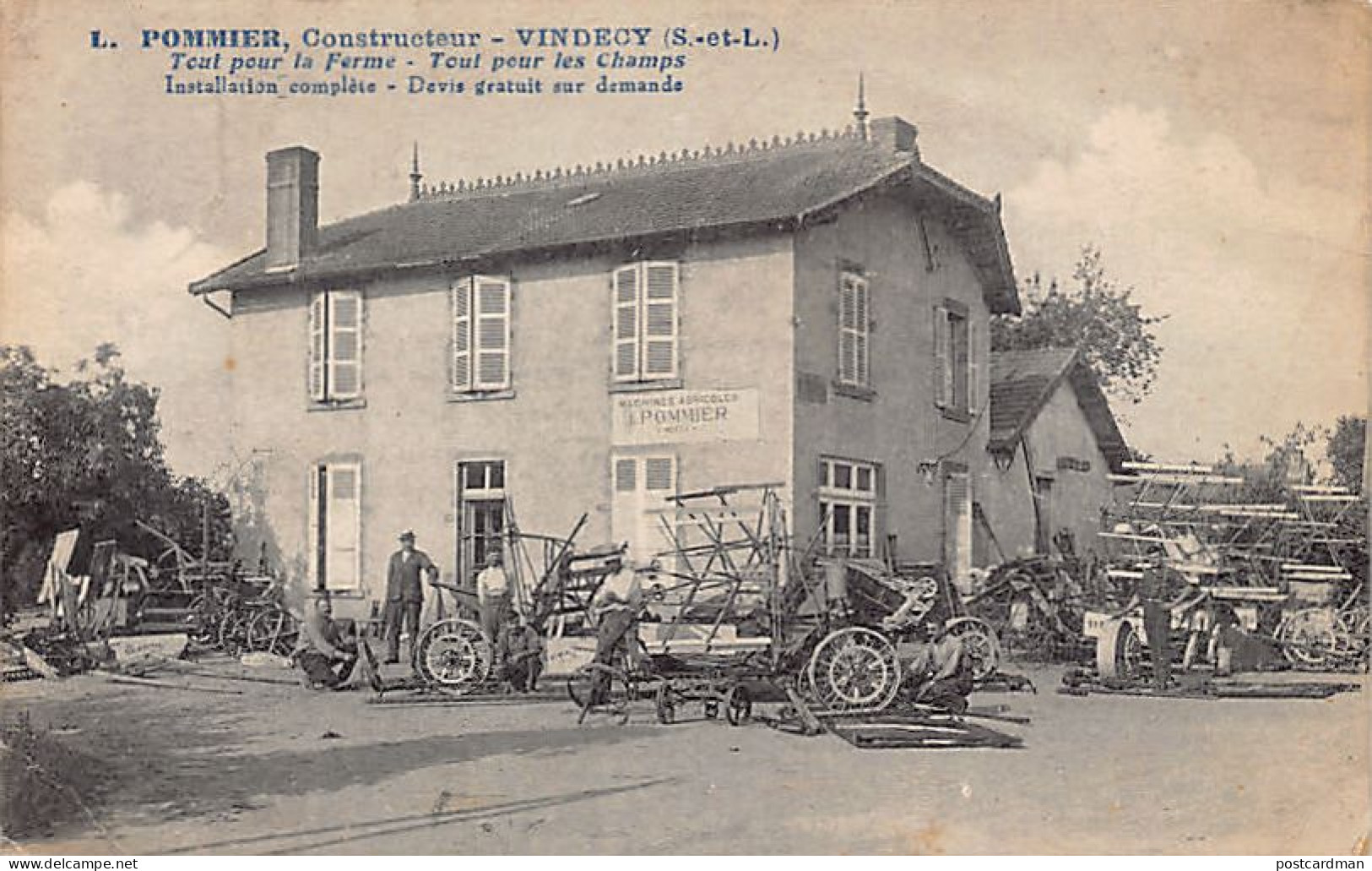 France - VINDECY (71) L. Pommier, Constructeur De Machines Agricoles - Autres & Non Classés