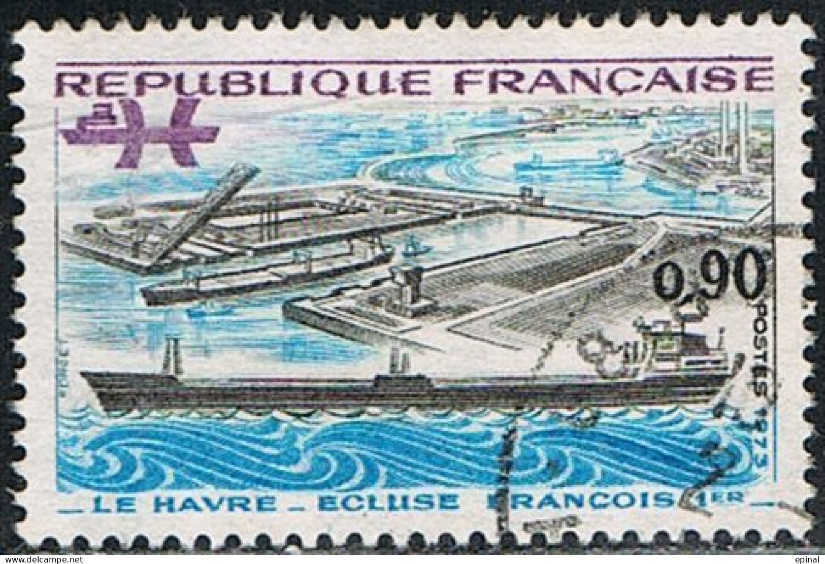FRANCE : N° 1772 Oblitéré (Le Havre, écluse François 1er) - PRIX FIXE - - Used Stamps