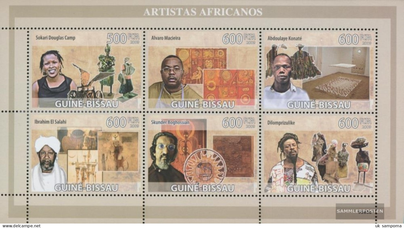 Guinea-Bissau 4258-4263 Sheetlet (complete. Issue) Unmounted Mint / Never Hinged 2009 African Artist - Guinea-Bissau