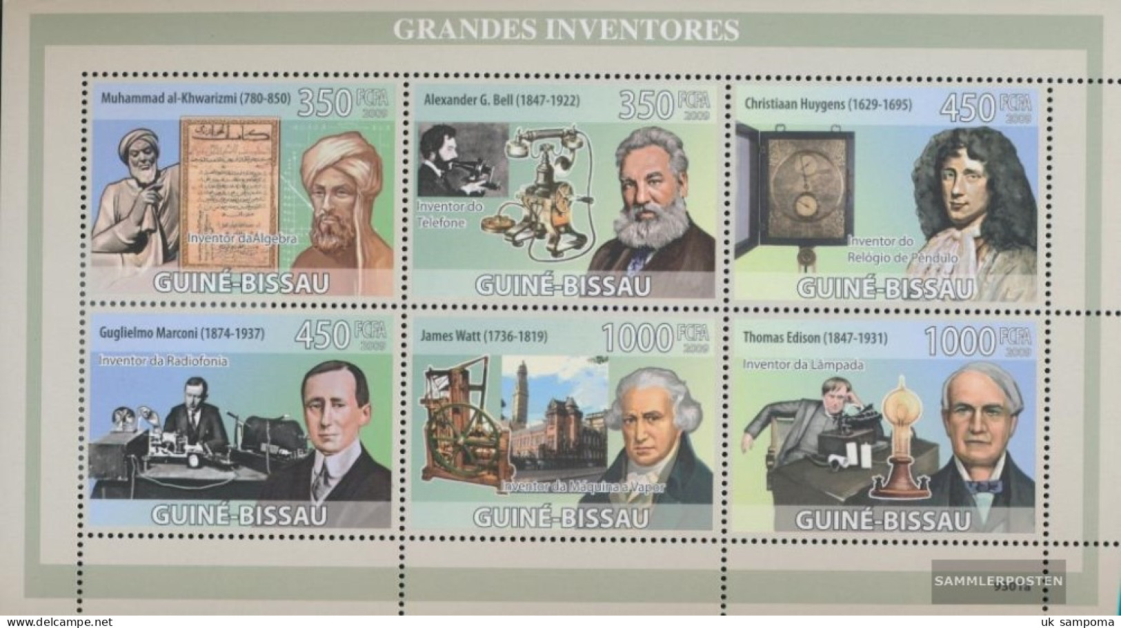 Guinea-Bissau 4217-4222 Sheetlet (complete. Issue) Unmounted Mint / Never Hinged 2009 Inventor - Guinea-Bissau