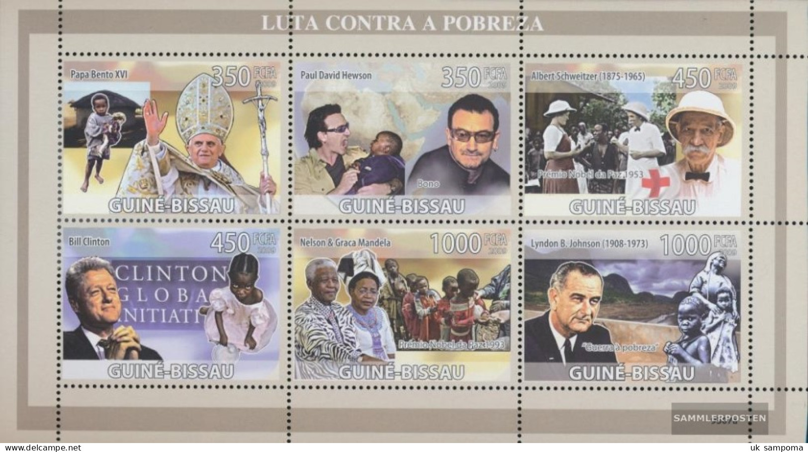 Guinea-Bissau 4204-4209 Sheetlet (complete. Issue) Unmounted Mint / Never Hinged 2009 Fight The Poverty - Guinea-Bissau