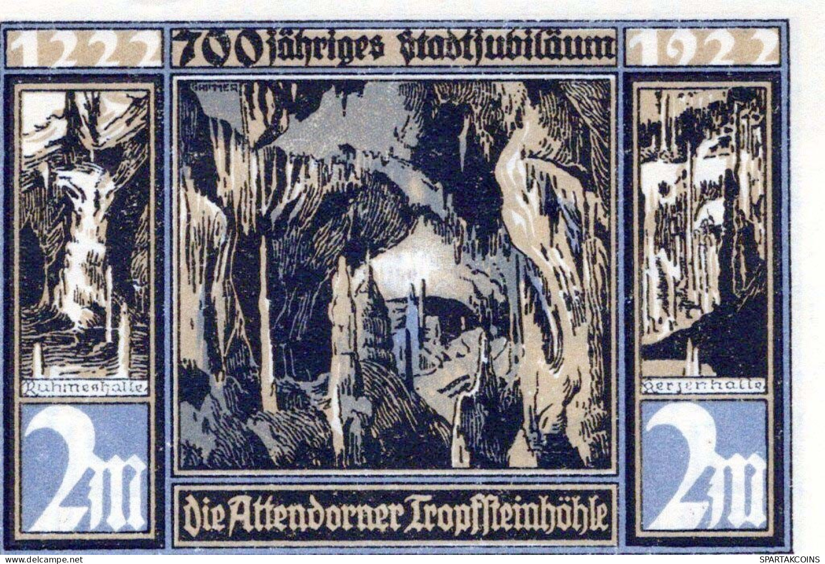 2 MARK 1922 Stadt ATTENDORN Westphalia UNC DEUTSCHLAND Notgeld Banknote #PC710 - [11] Local Banknote Issues