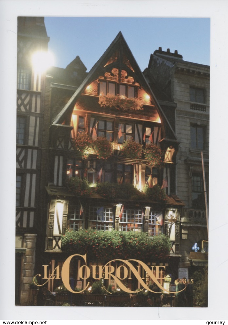 Rouen Hotel De La Couronne 1345 -  La Plus Vieille Auberge De France Restaurant Place Vieux Marché Cp Vierge) - Advertising