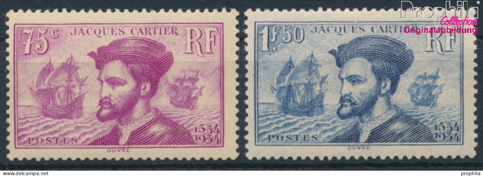 Frankreich 292-293 (kompl.Ausg.) Mit Falz 1934 Cartier (10391095 - Nuevos