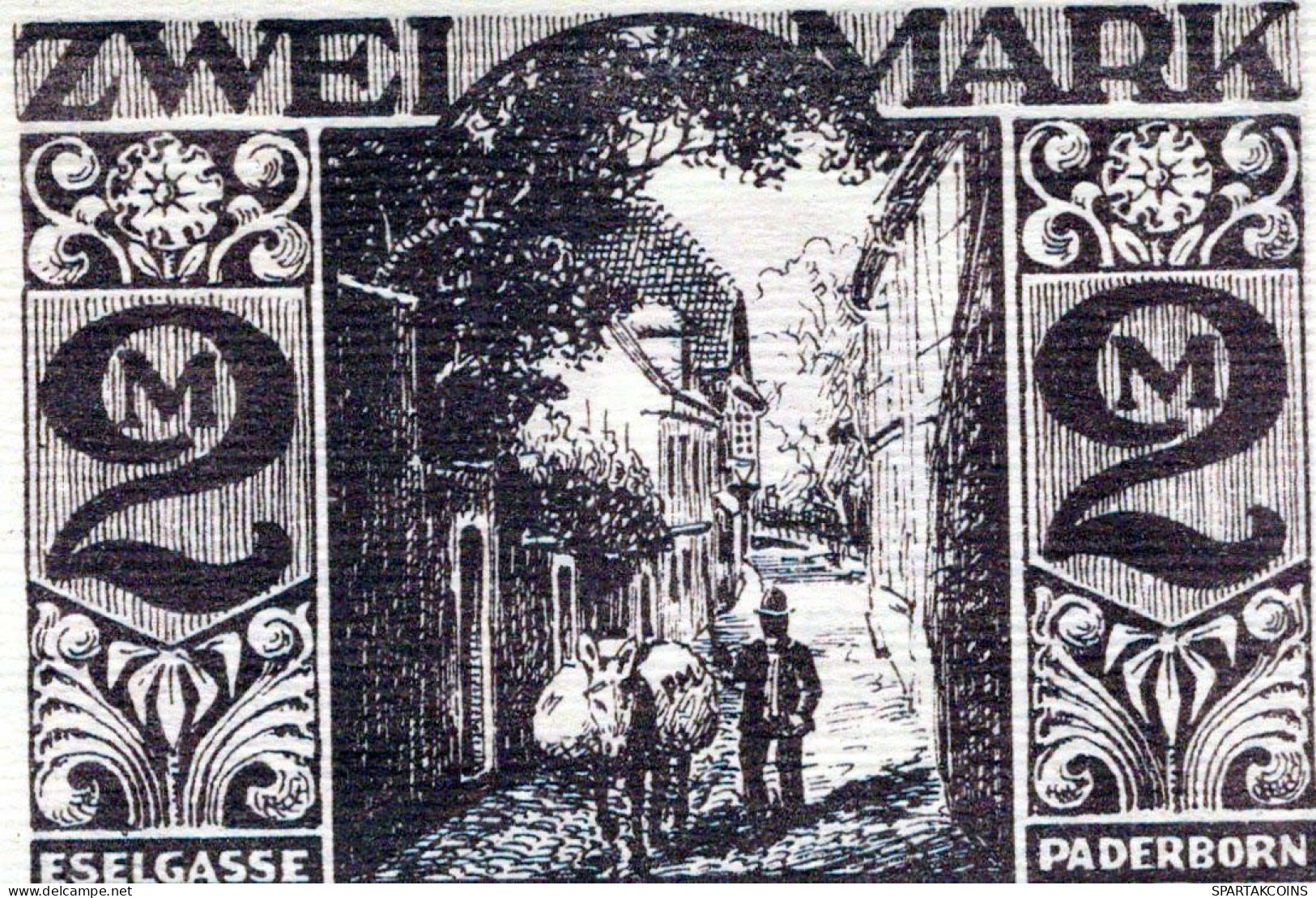 2 MARK 1921 Stadt PADERBORN Westphalia UNC DEUTSCHLAND Notgeld Banknote #PB445 - [11] Local Banknote Issues