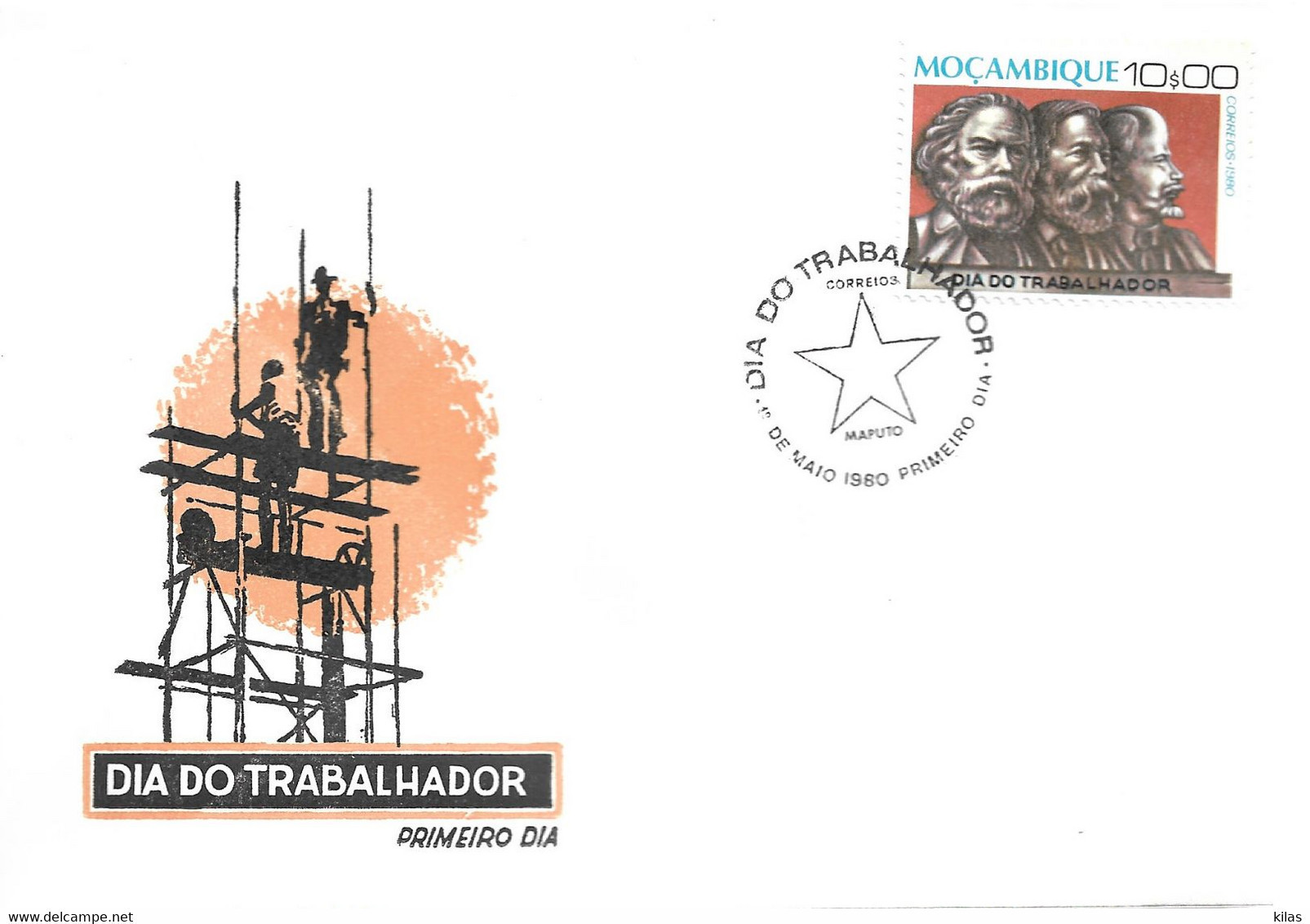 MOZAMBIQUE 1980  MAY 1st INTERNATIONAL WORKER'S DAY  FDC - Mozambique