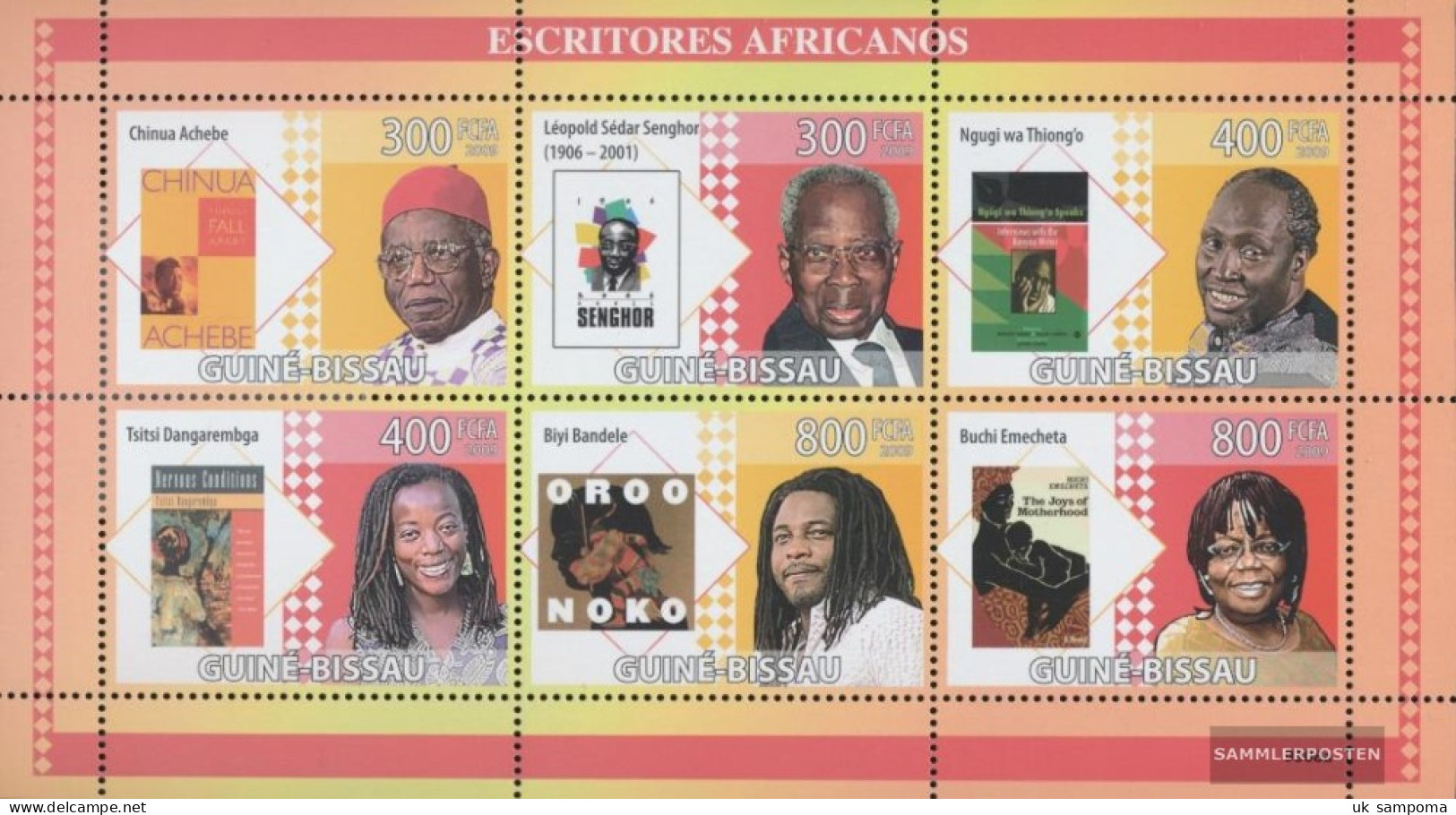 Guinea-Bissau 4183-4188 Sheetlet (complete. Issue) Unmounted Mint / Never Hinged 2009 African Writers - Guinea-Bissau