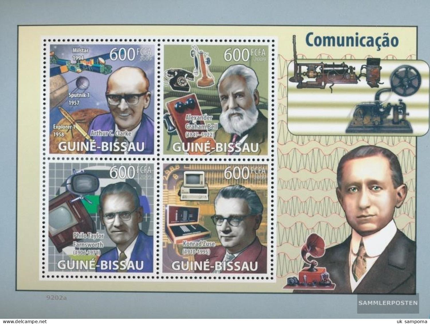 Guinea-Bissau 4139-4142 Sheetlet (complete. Issue) Unmounted Mint / Never Hinged 2009 Clarke, Bell, Farnsworth, Zuse - Guinée-Bissau