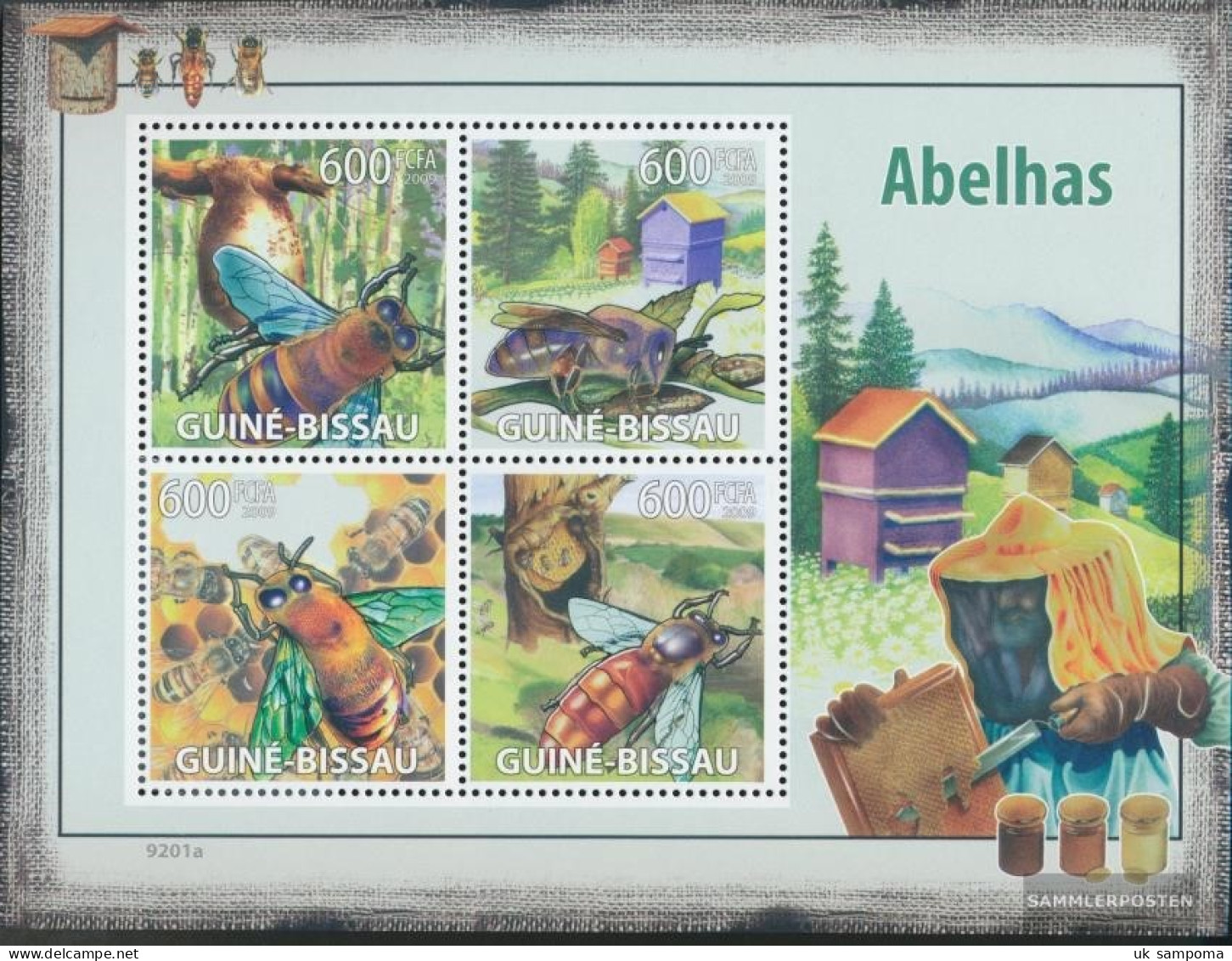 Guinea-Bissau 4131-4134 Sheetlet (complete. Issue) Unmounted Mint / Never Hinged 2009 Bees - Guinée-Bissau