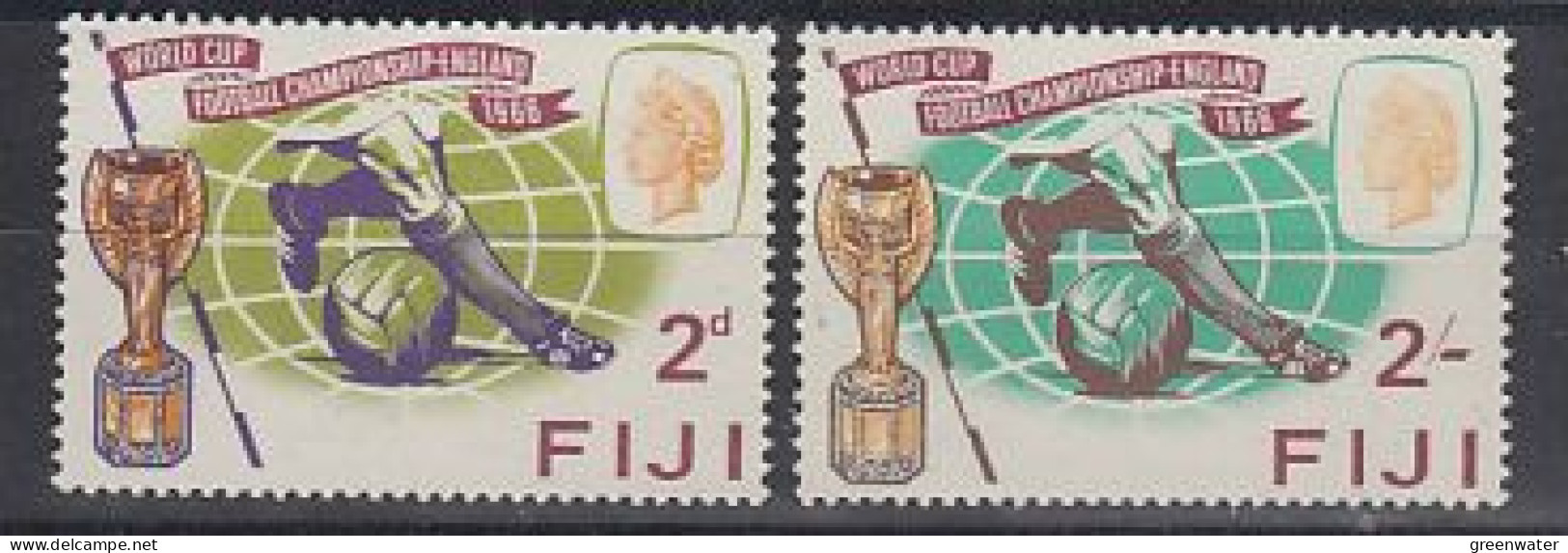 Fidji 1966 World Cup Football United Kingdom  2v ** Mnh (59836A) - 1966 – England