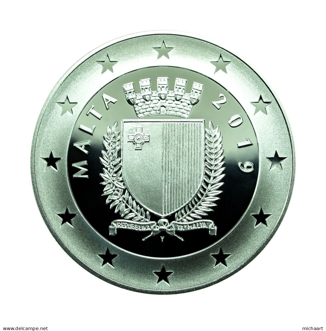 Malta Silver 2019 10 Euro Coin & Foil Stamp Proof Sette Giugno Riots 04180 - Malte