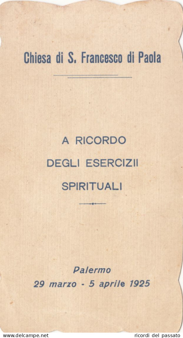 Santino Fustellato Ricordo Degli Esercizi Spirituali - Palermo 1925 - Images Religieuses