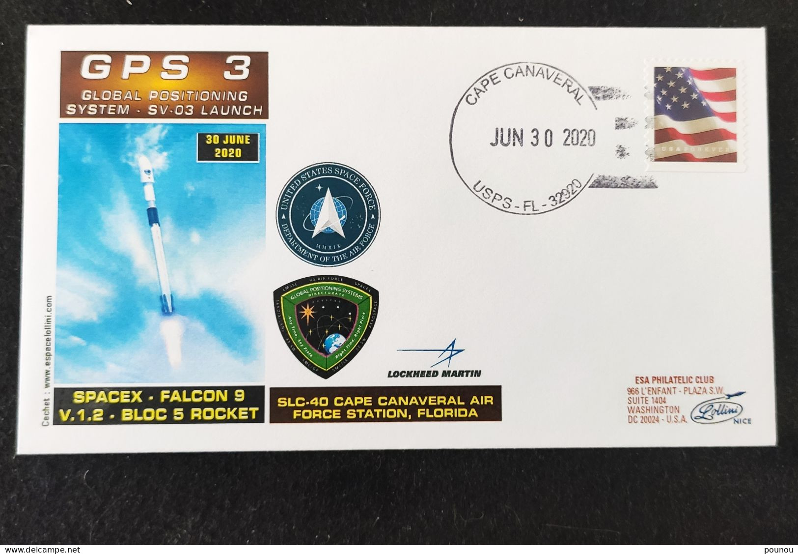 * US - SPACEX FALCON 9 - GPS 3 - 2020 - LOLLINI (107) - Etats-Unis