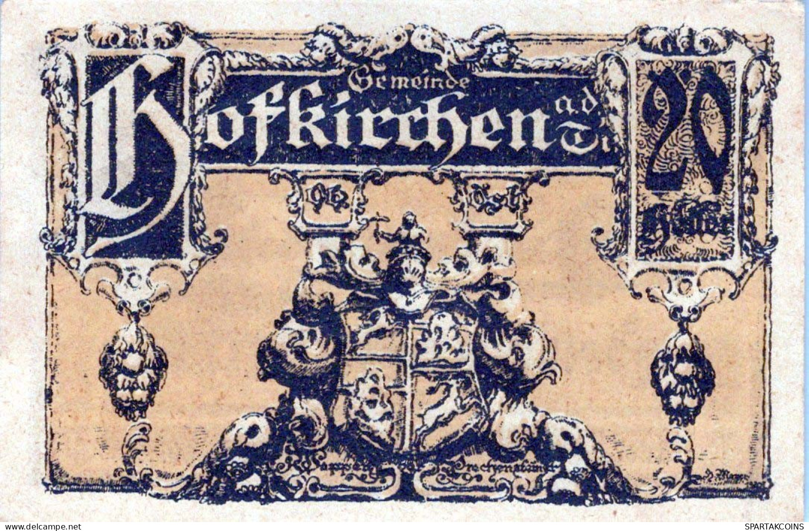 20 HELLER 1920 Stadt HOFKIRCHEN IM MÜHLKREIS Oberösterreich Österreich Notgeld Papiergeld Banknote #PG854 - [11] Local Banknote Issues