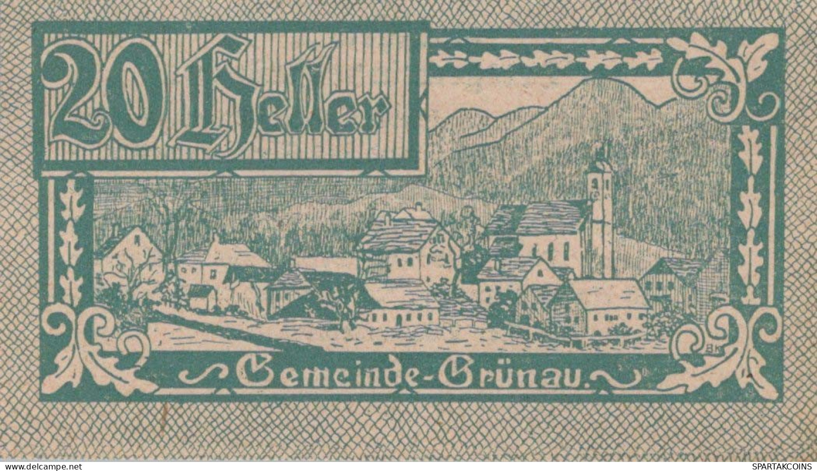 20 HELLER 1920 Stadt GRÜNAU Oberösterreich Österreich Notgeld Papiergeld Banknote #PG505 - [11] Local Banknote Issues