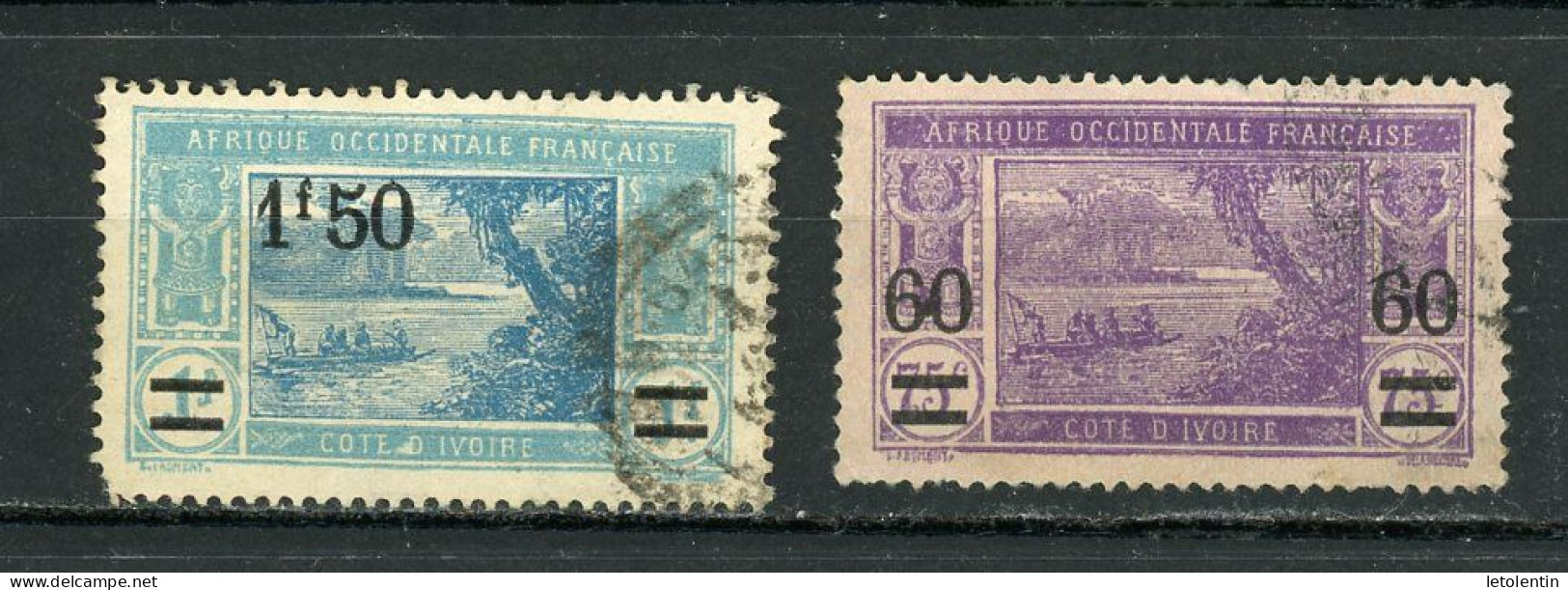 COTE D'IVOIRE (RF) - PAYSAGE - N° Yt 59+77 Obli. - Used Stamps