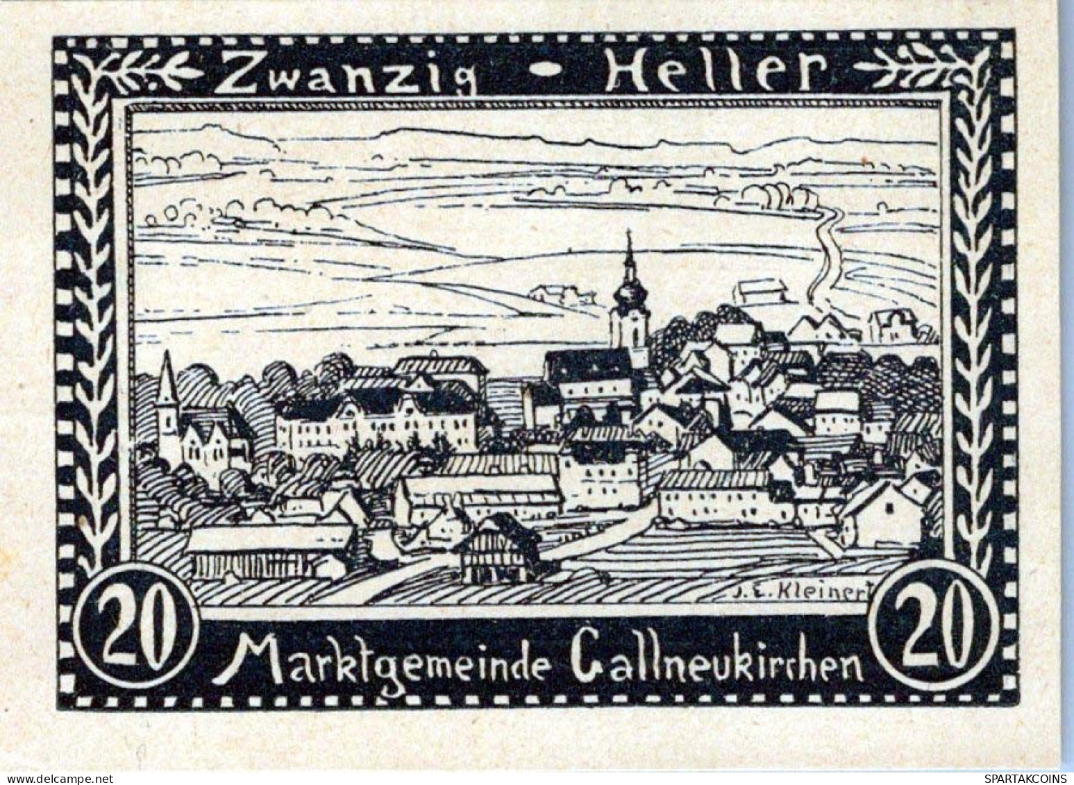 20 HELLER 1920 Stadt GALLNEUKIRCHEN Oberösterreich Österreich Notgeld Papiergeld Banknote #PG828 - Lokale Ausgaben