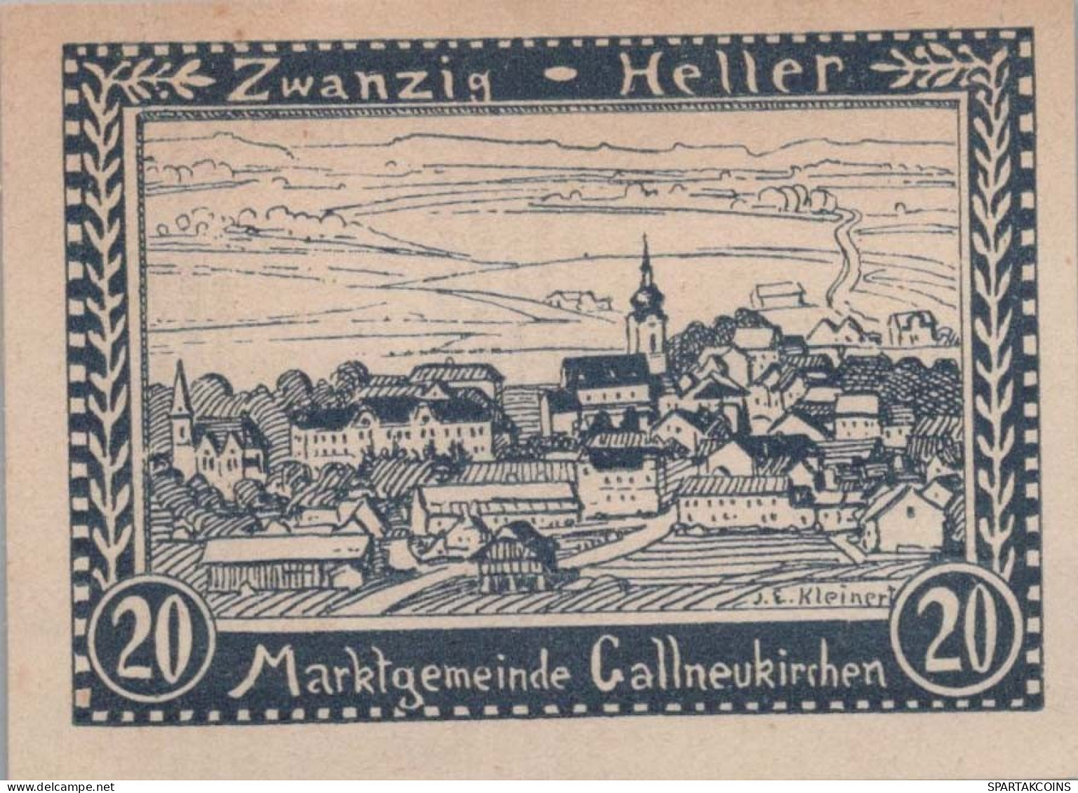 20 HELLER 1920 Stadt GALLNEUKIRCHEN Oberösterreich Österreich Notgeld #PF038 - Lokale Ausgaben