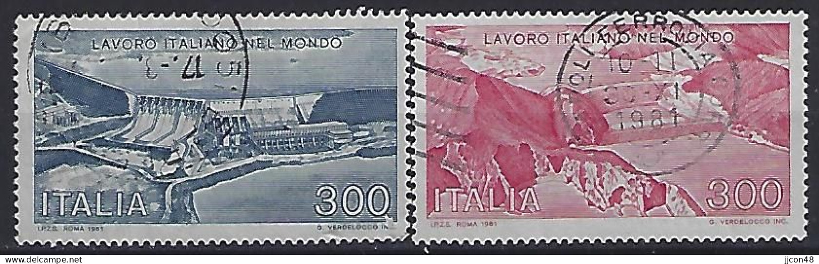 Italy 1981  Italienische Technologie Im Ausland  (o) Mi.1757-1758 - 1981-90: Gebraucht