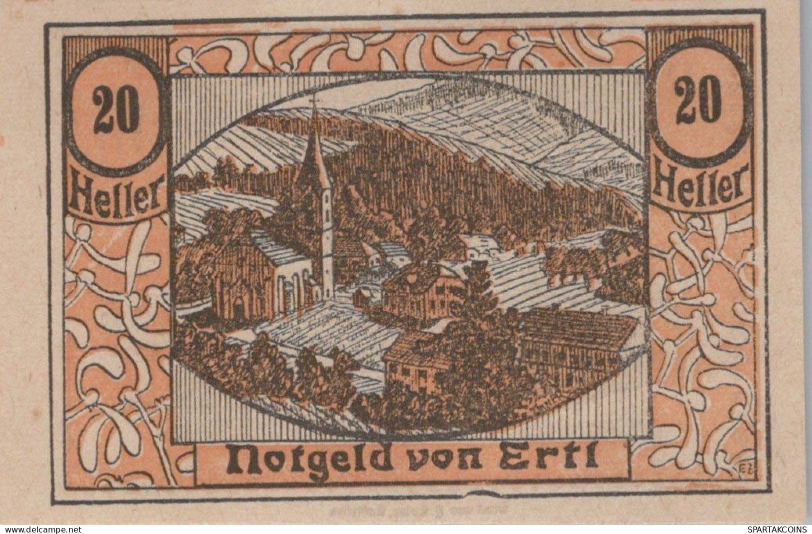 20 HELLER 1920 Stadt ERTL Niedrigeren Österreich Notgeld Banknote #PF075 - Lokale Ausgaben