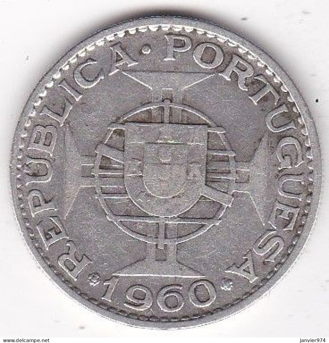 Colonie Portugaise, Mozambique , 20 Escudos 1960 . Argent, KM# 80 - Mosambik