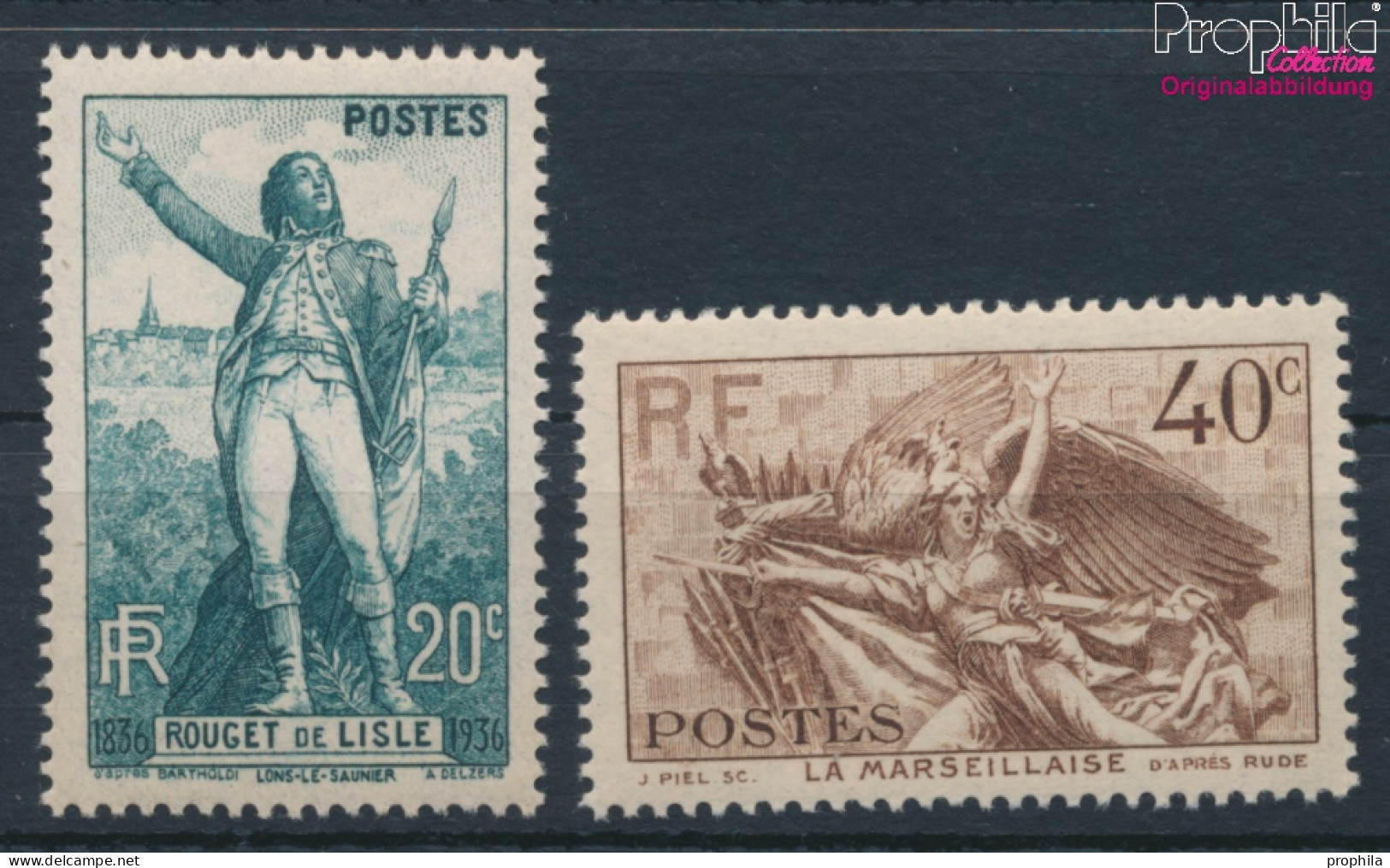 Frankreich 319-320 (kompl.Ausg.) Postfrisch 1936 Claude Rouget De Lisle (10391166 - Neufs