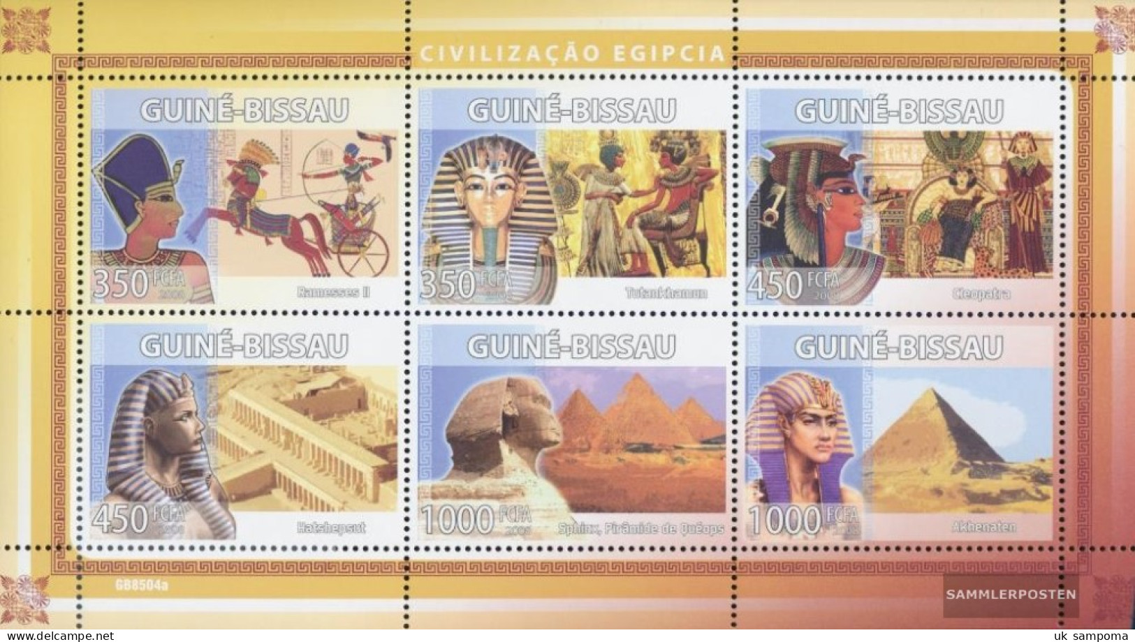 Guinea-Bissau 3944-3949 Sheetlet (complete. Issue) Unmounted Mint / Never Hinged 2008 Civilization Ägyptens - Guinée-Bissau