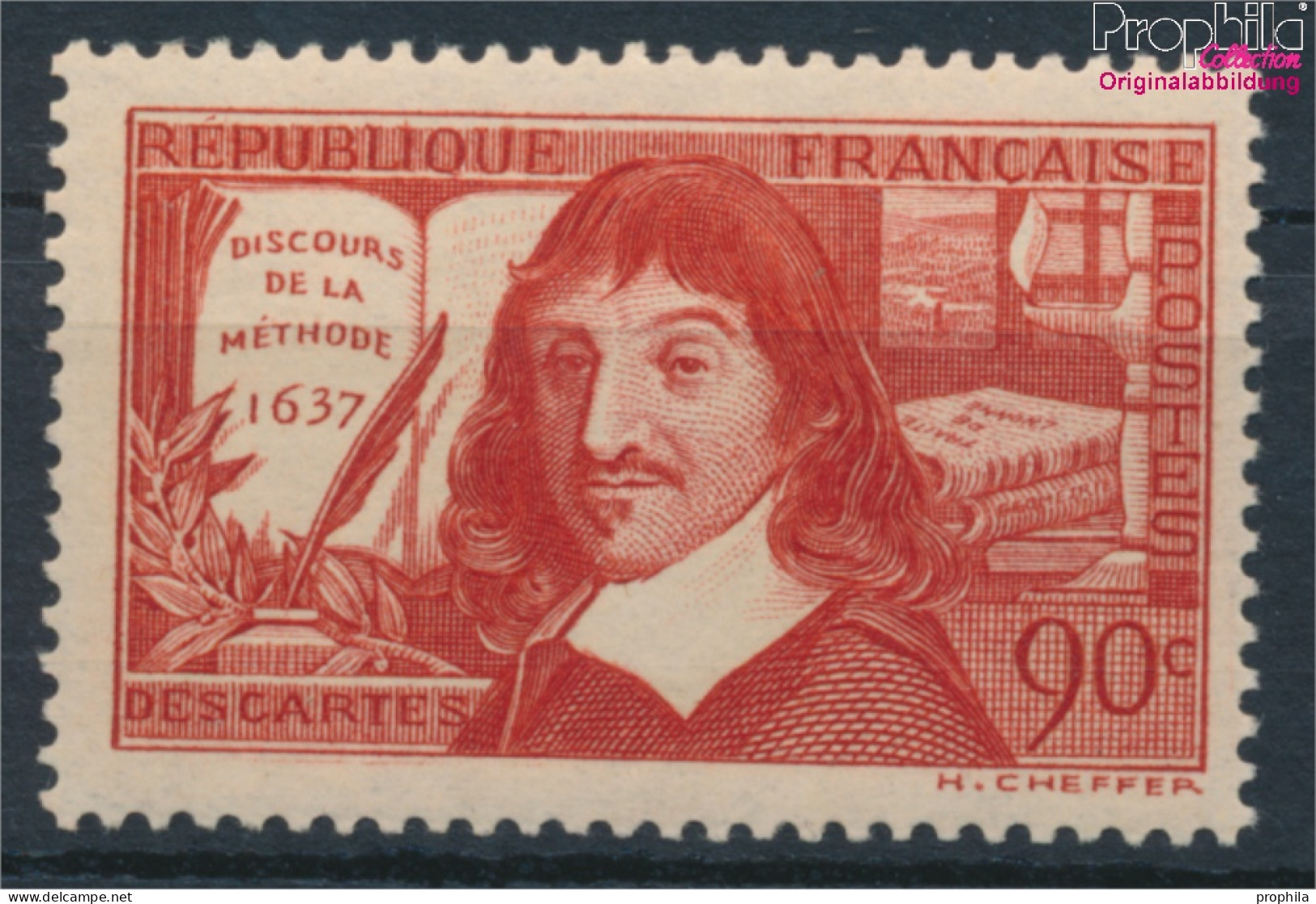 Frankreich 347II (kompl.Ausg.) De La Postfrisch 1937 René Descartes (10391173 - Unused Stamps