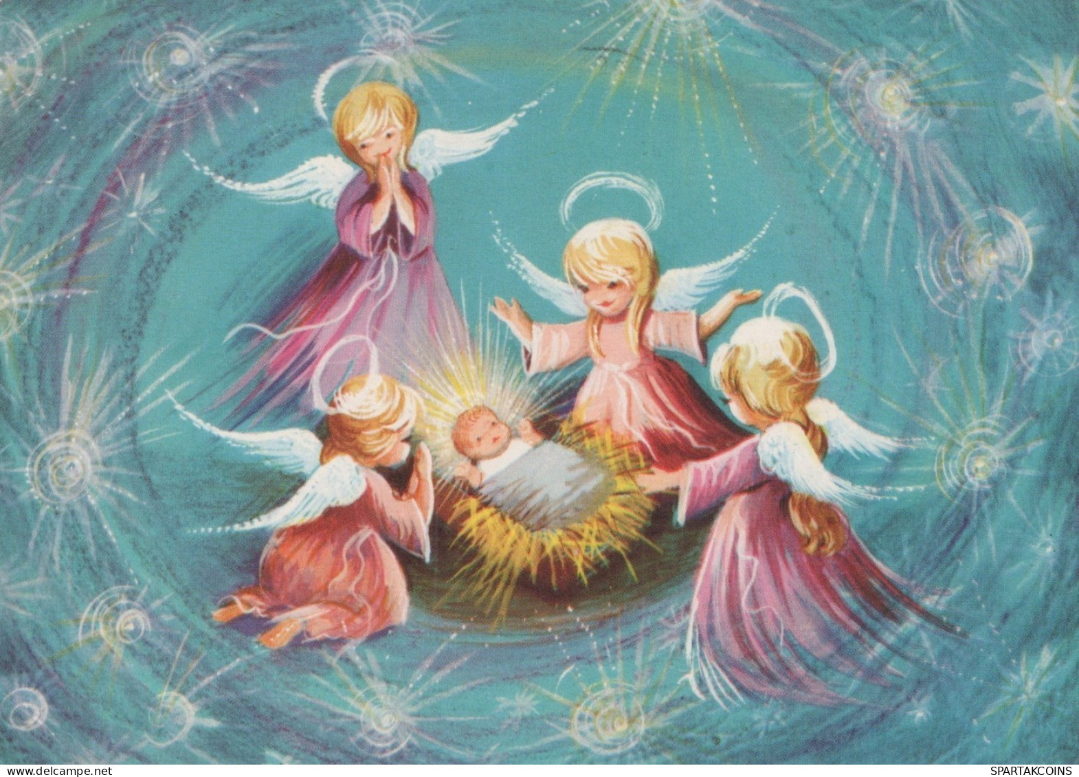 ANGEL CHRISTMAS Holidays Vintage Postcard CPSM #PAH764.GB - Anges