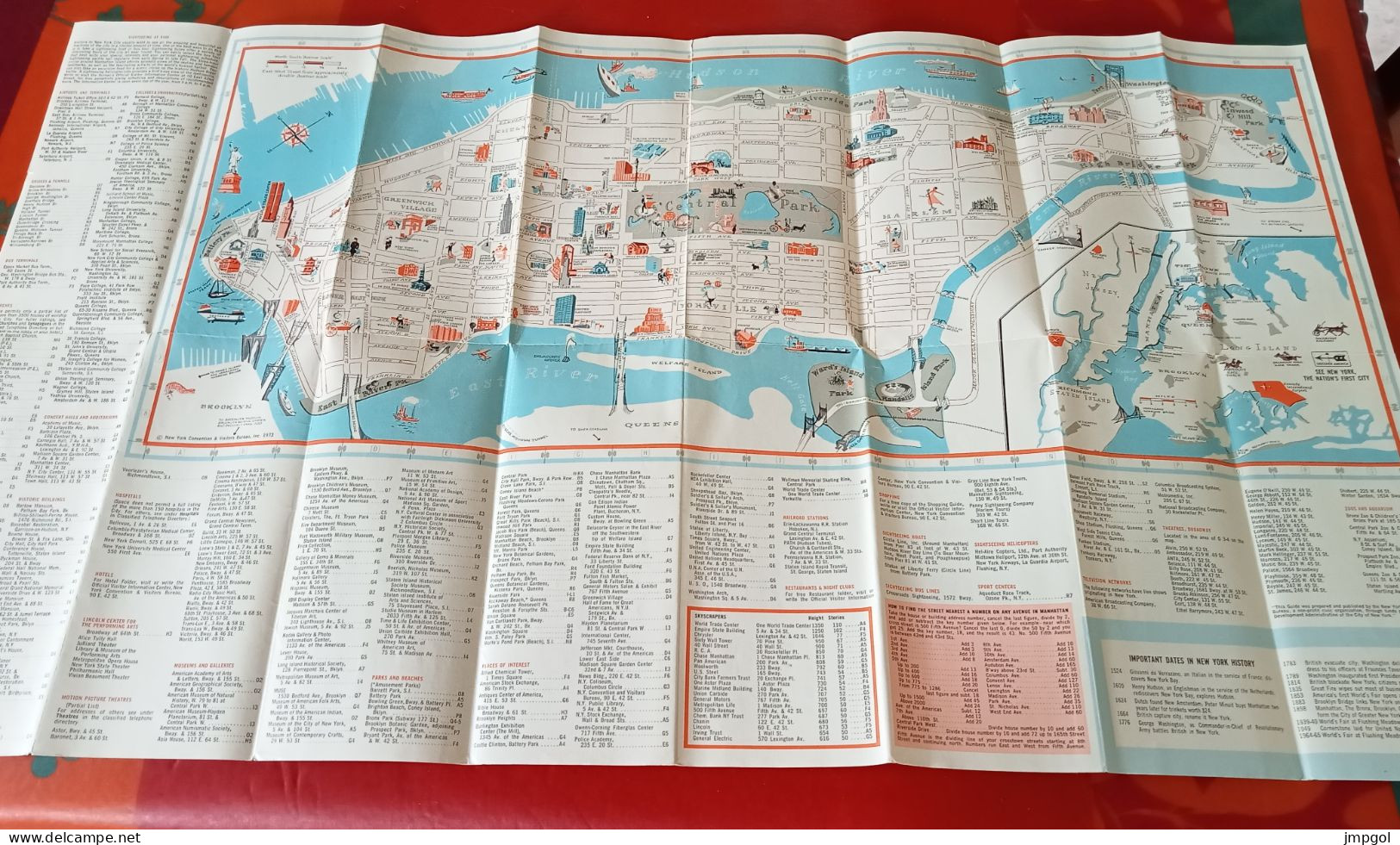 New York Guide Touristique Et Carte 1973 - Dépliants Touristiques