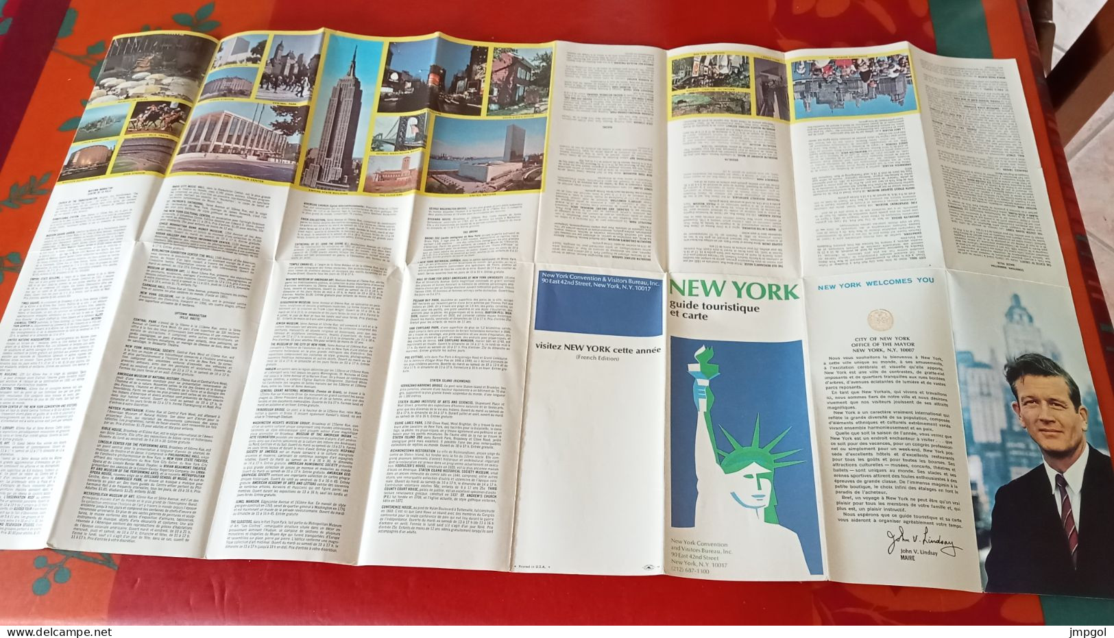 New York Guide Touristique Et Carte 1973 - Cuadernillos Turísticos