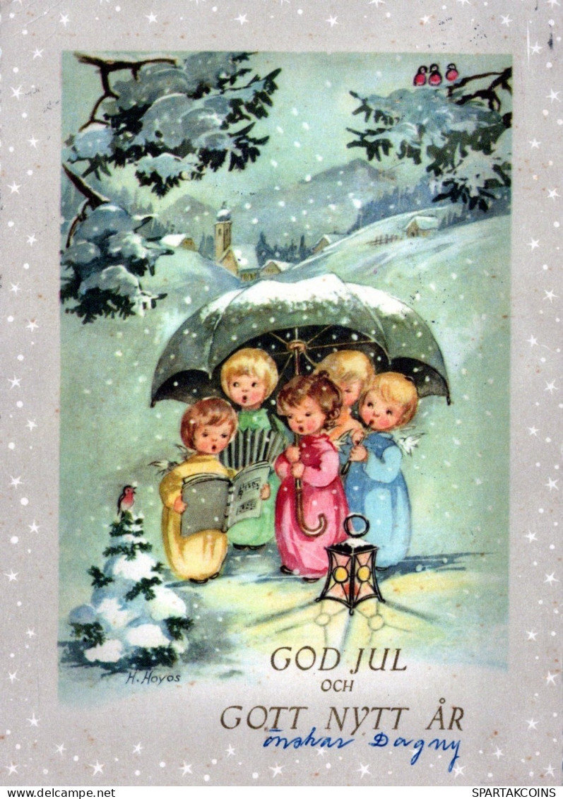 ANGEL CHRISTMAS Holidays Vintage Postcard CPSM #PAG888.GB - Anges