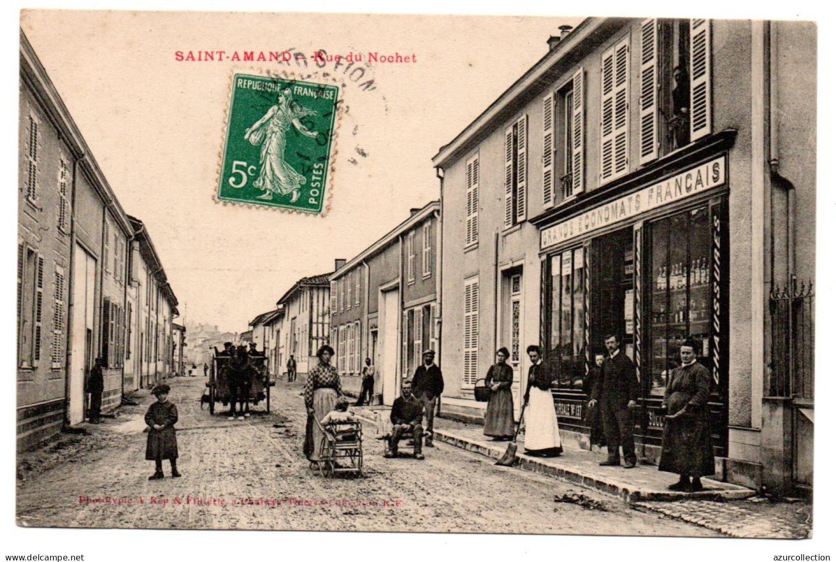 Saint-Amand. Rue Du Nochet. Devanture Des " Grands Economats Français " - Autres & Non Classés