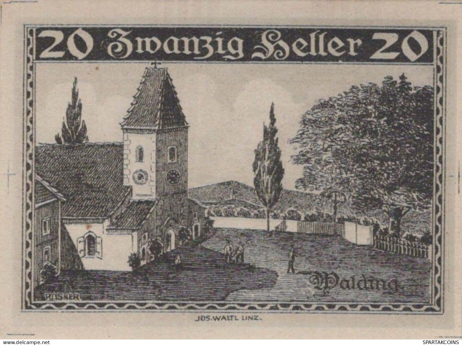 20 HELLER 1920 Stadt WALDING Oberösterreich Österreich UNC Österreich Notgeld #PH548 - Lokale Ausgaben