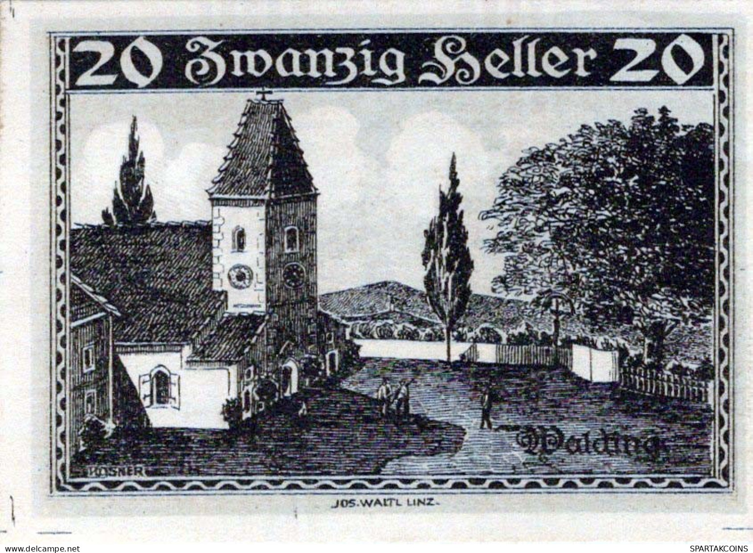 20 HELLER 1920 Stadt WALDING Oberösterreich Österreich UNC Österreich Notgeld #PH075 - [11] Emissions Locales