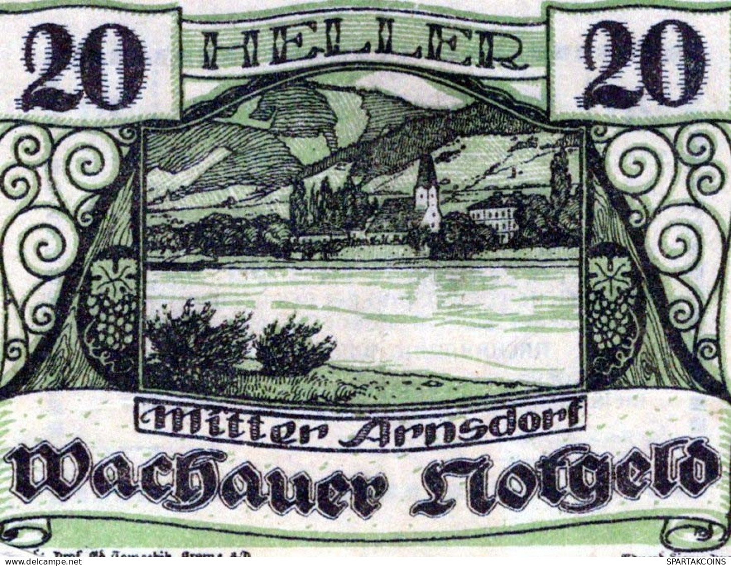 20 HELLER 1920 Stadt WACHAU Niedrigeren Österreich Notgeld Banknote #PE074 - Lokale Ausgaben